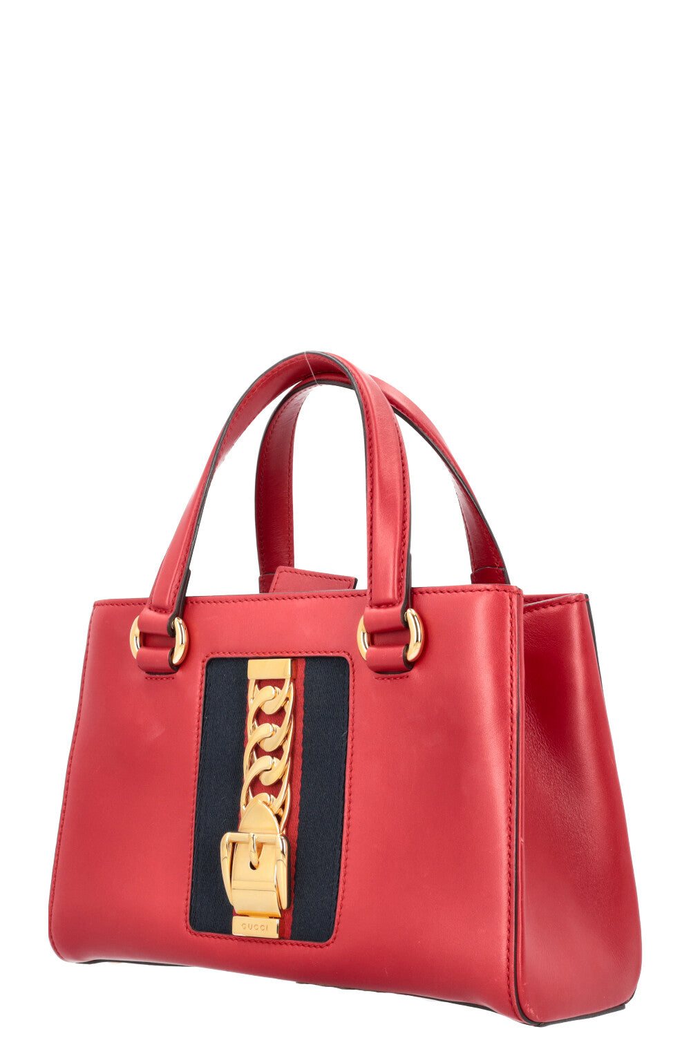 GUCCI Sylvie Chain Tote Bag Red