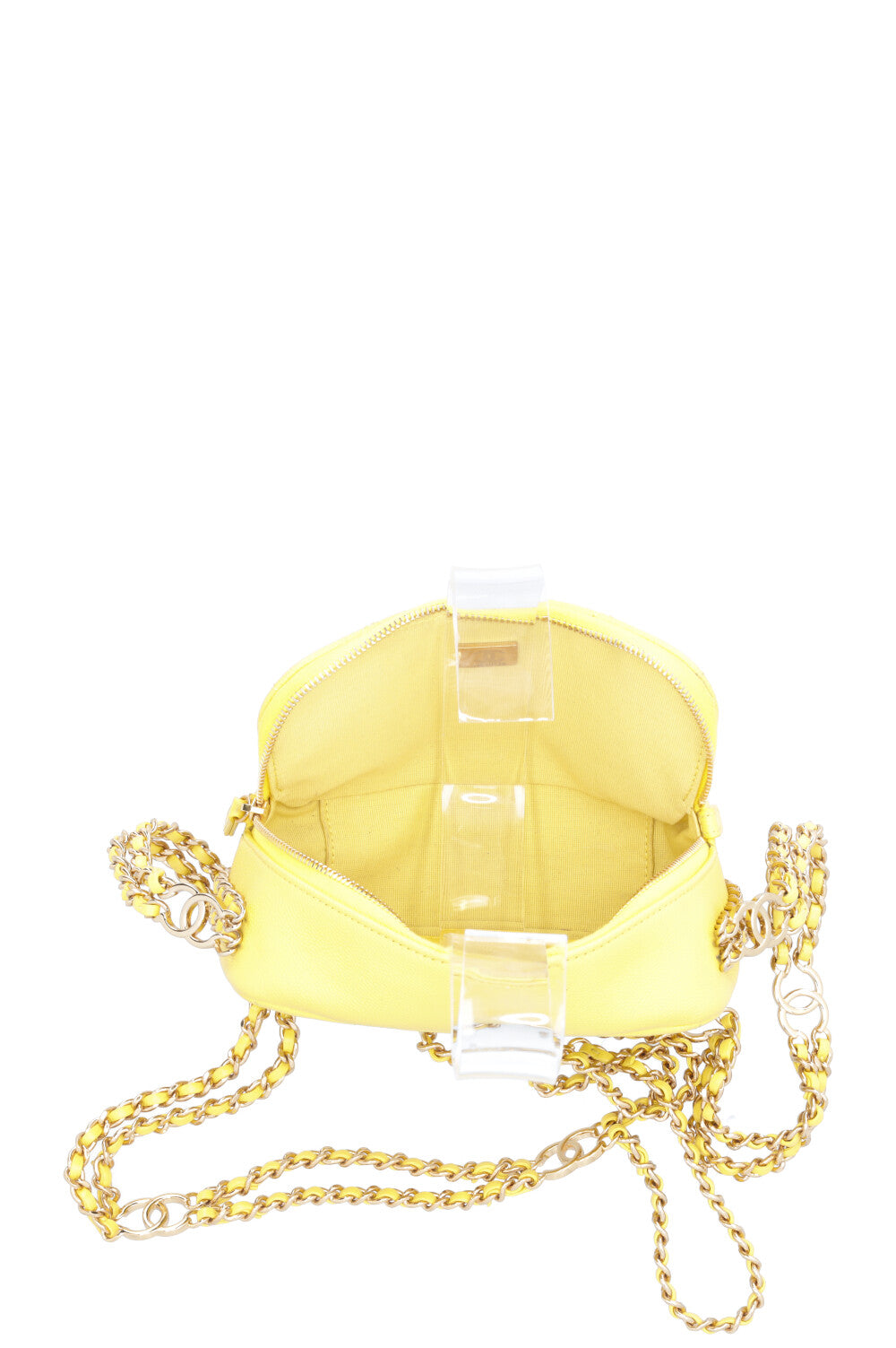 CHANEL Crossbody Bag Caviar Yellow