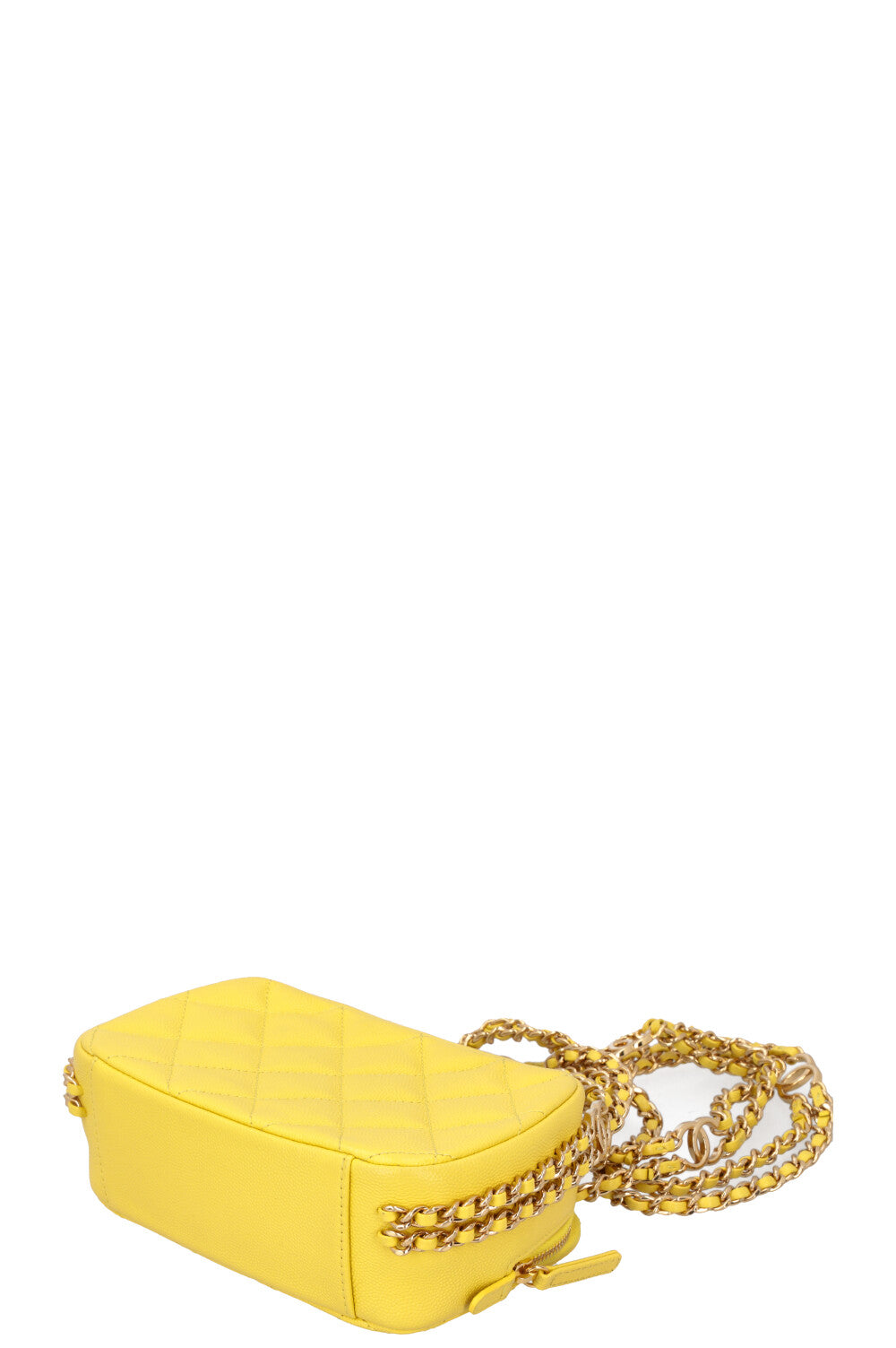 CHANEL Crossbody Bag Caviar Yellow