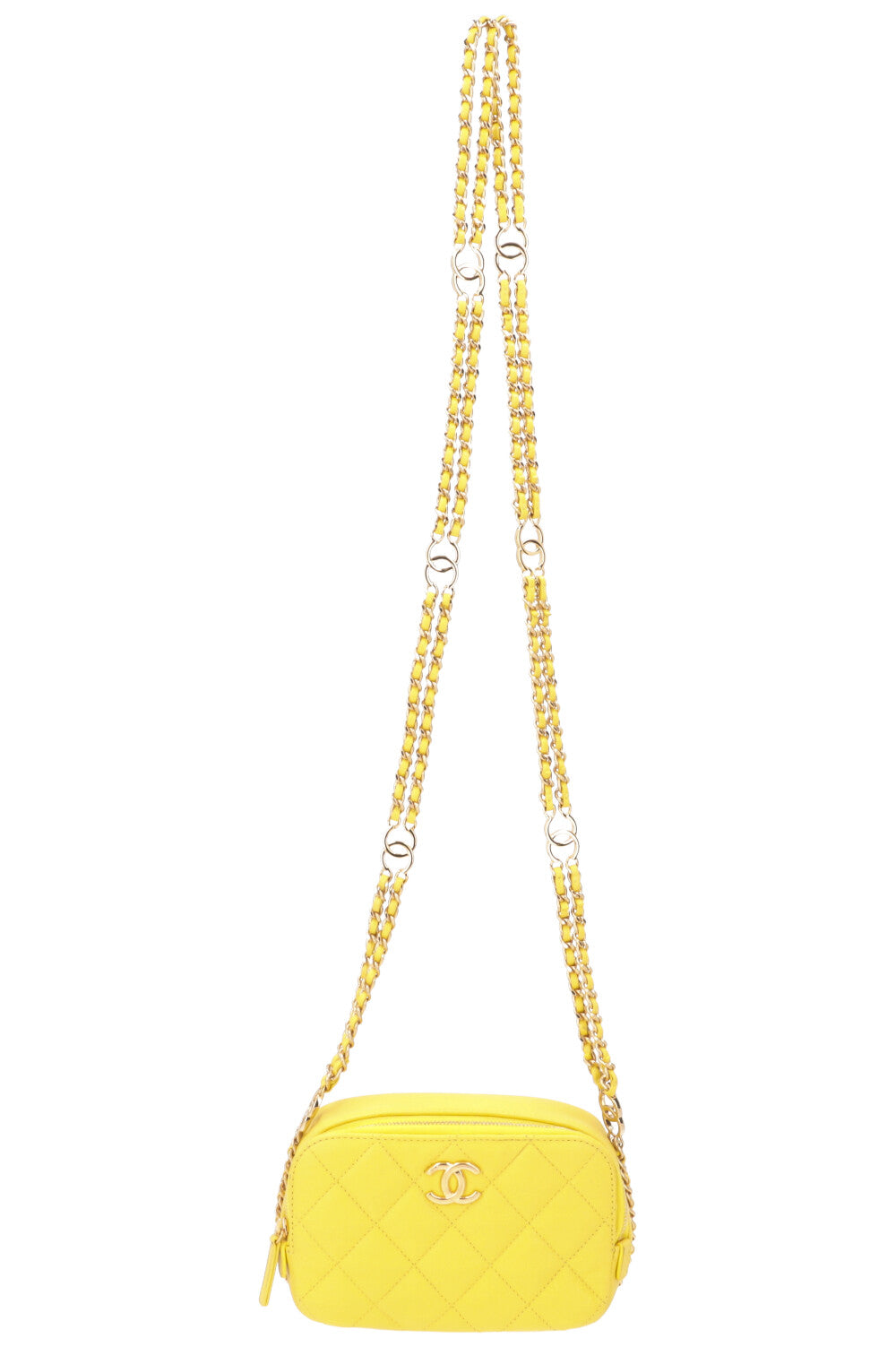 CHANEL Crossbody Bag Caviar Yellow