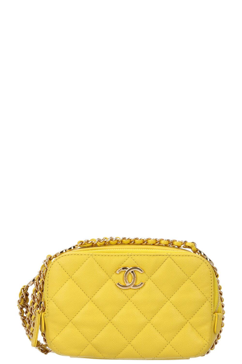 CHANEL Crossbody Bag Caviar Yellow