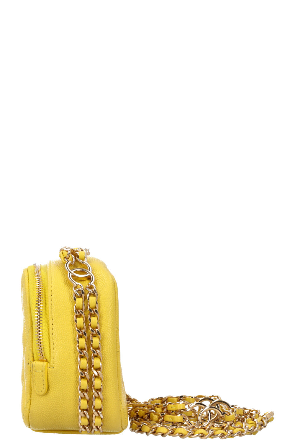 CHANEL Crossbody Bag Caviar Yellow