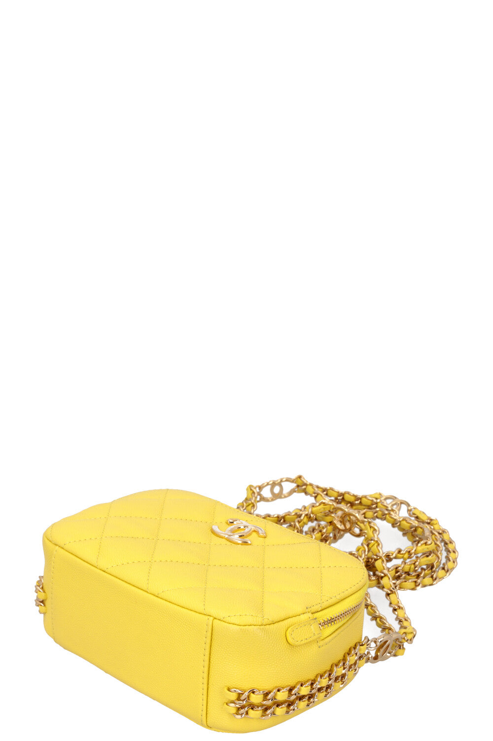 CHANEL Crossbody Bag Caviar Yellow