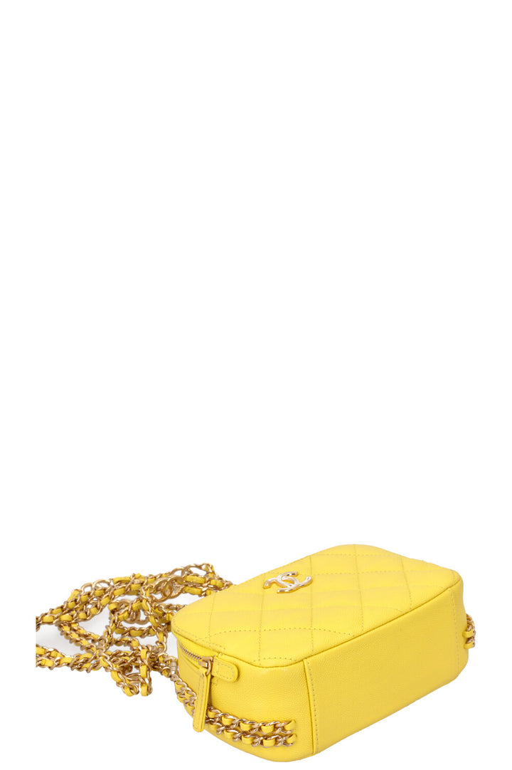 CHANEL Crossbody Bag Caviar Yellow