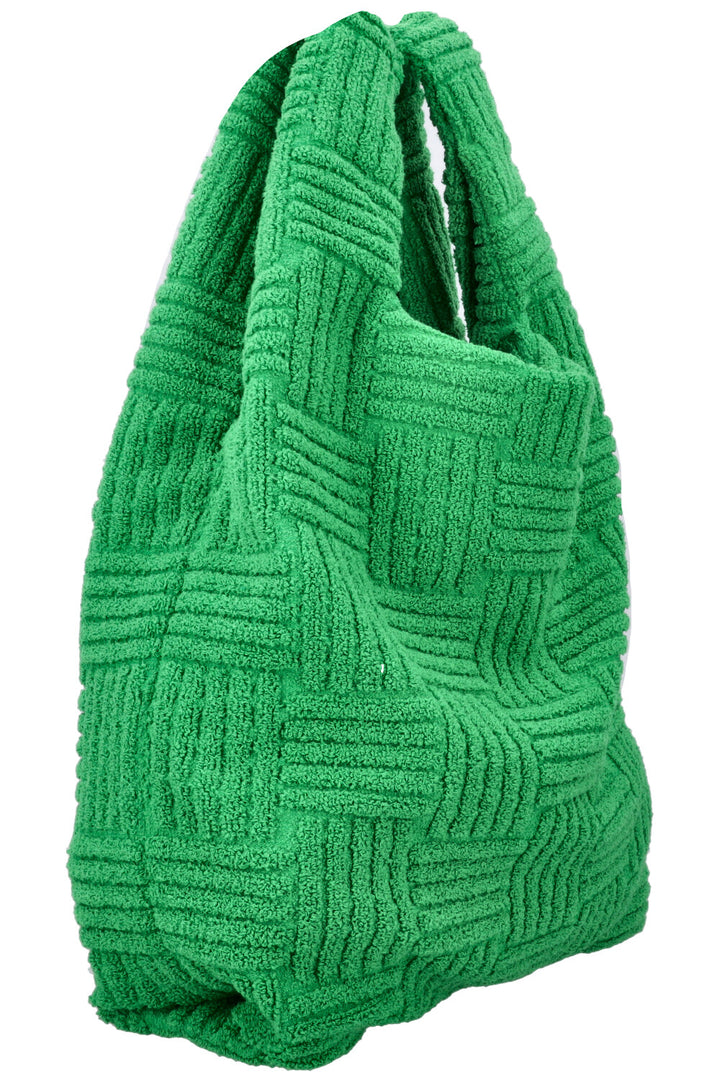 BOTTEGA VENETA Terry Cloth Tote Bag Parakeet