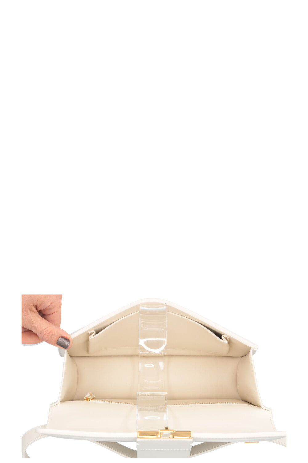 CHRISTIAN DIOR 30 Montaigne Bag Leather White