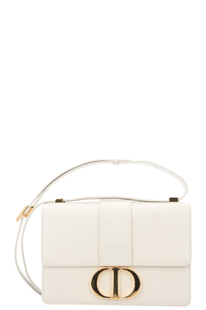 CHRISTIAN DIOR 30 Montaigne Bag Leather White