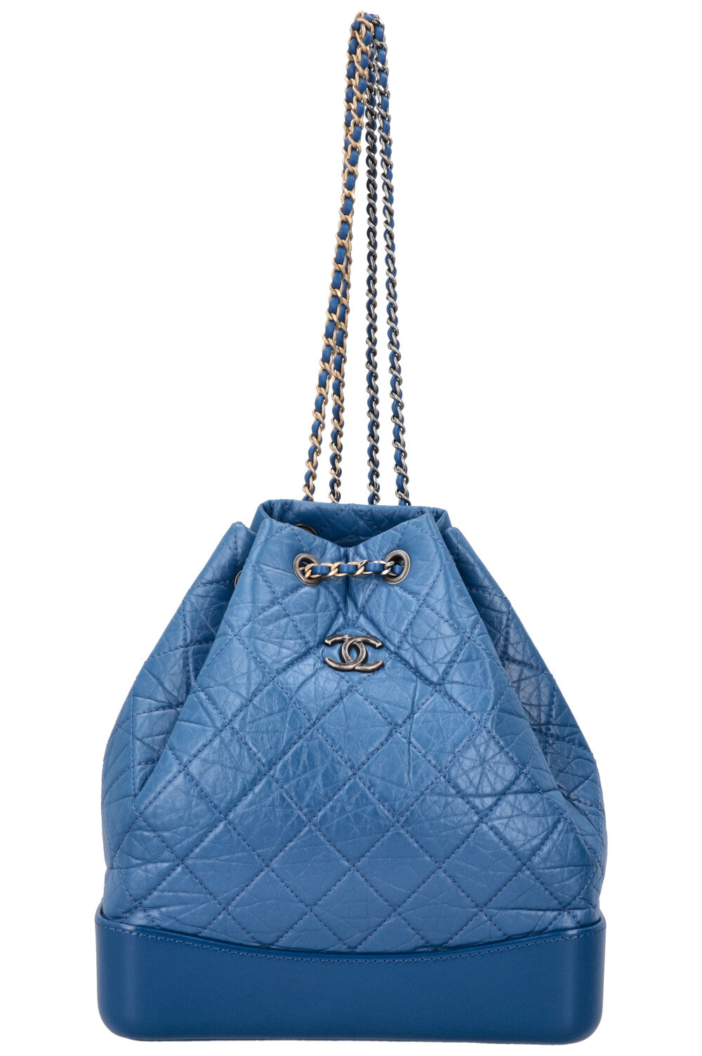 CHANEL Medium Gabrielle Quilted Backpack Blue