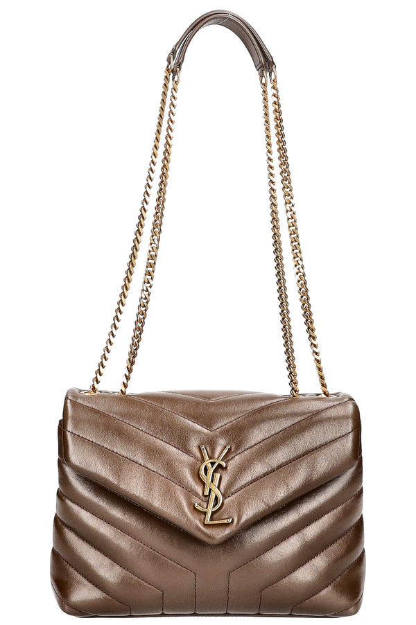 SAINT LAURENT Small Loulou Bag Brown