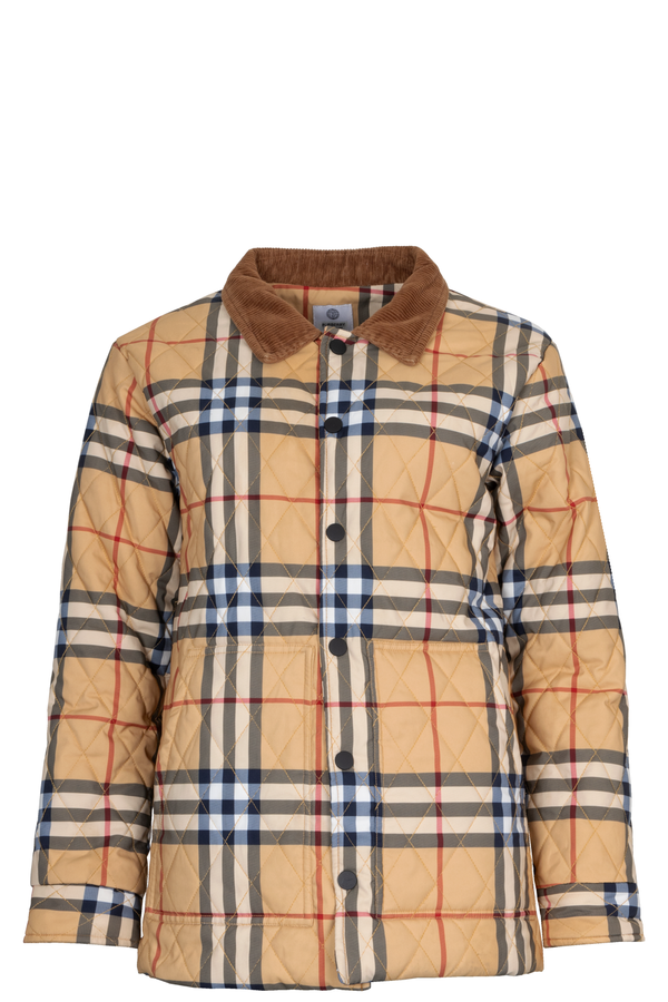 BURBERRY Quilted Check Jacket Beige