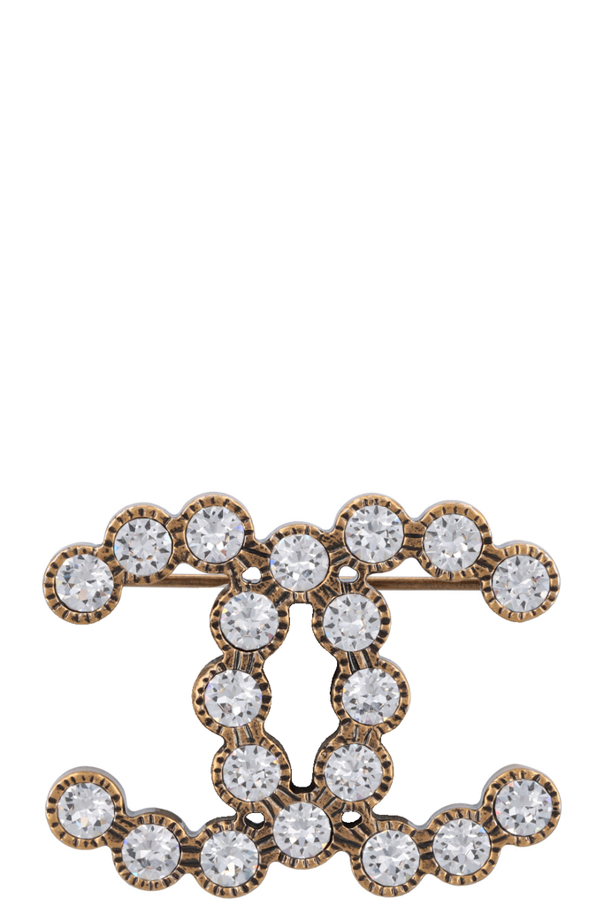 CHANEL 2020 CC Brooch Crystals Gold – REAWAKE