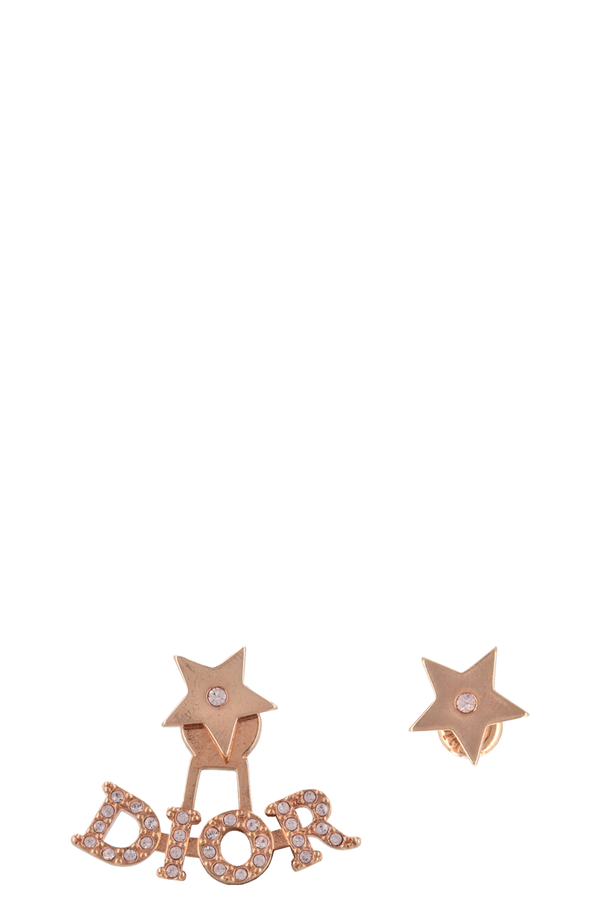 CHIRSTIAN DIOR Dio(r)evolution Earrings Rose Gold Pink Crystals