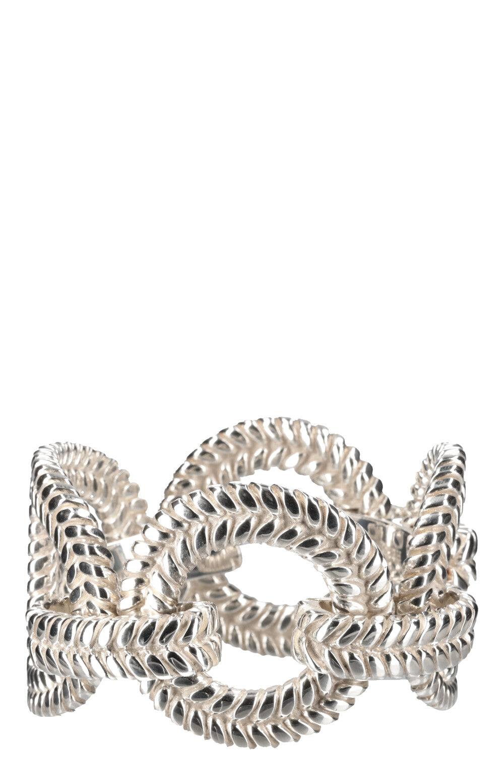 HERMÈS Odyssey Interlocking Bracelet Silver
