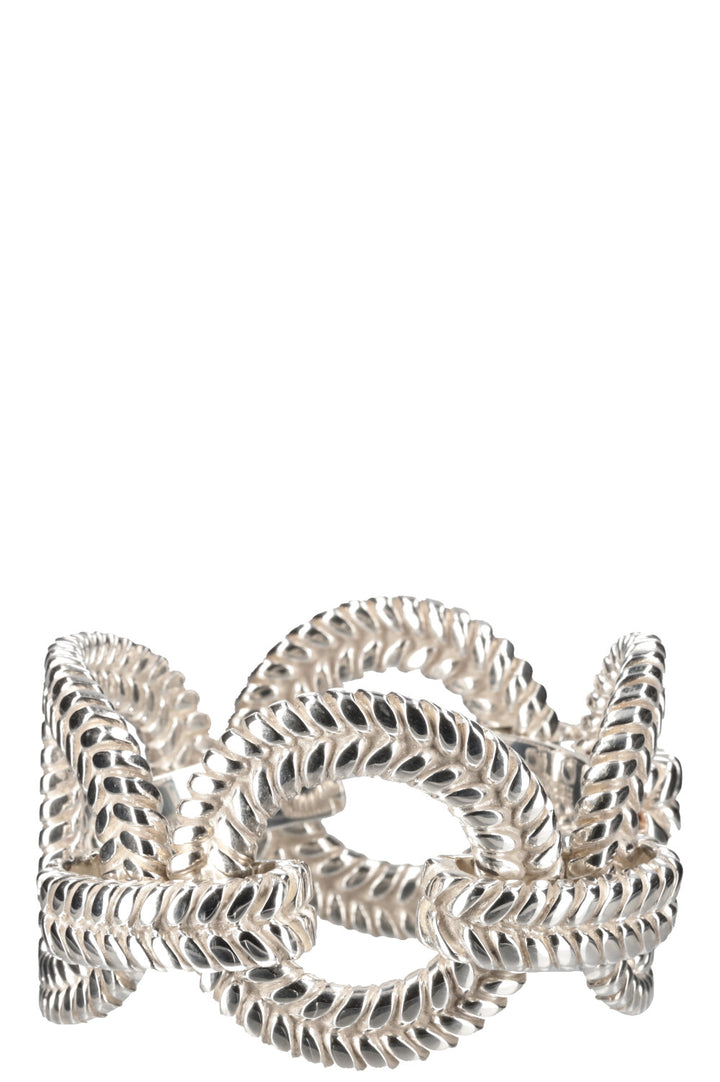 HERMÈS Odyssey Interlocking Bracelet Silver