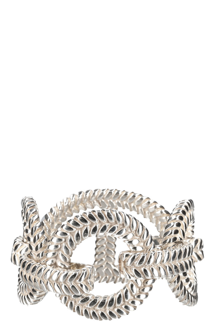 HERMÈS Odyssee Interlocking Bracelet Silver