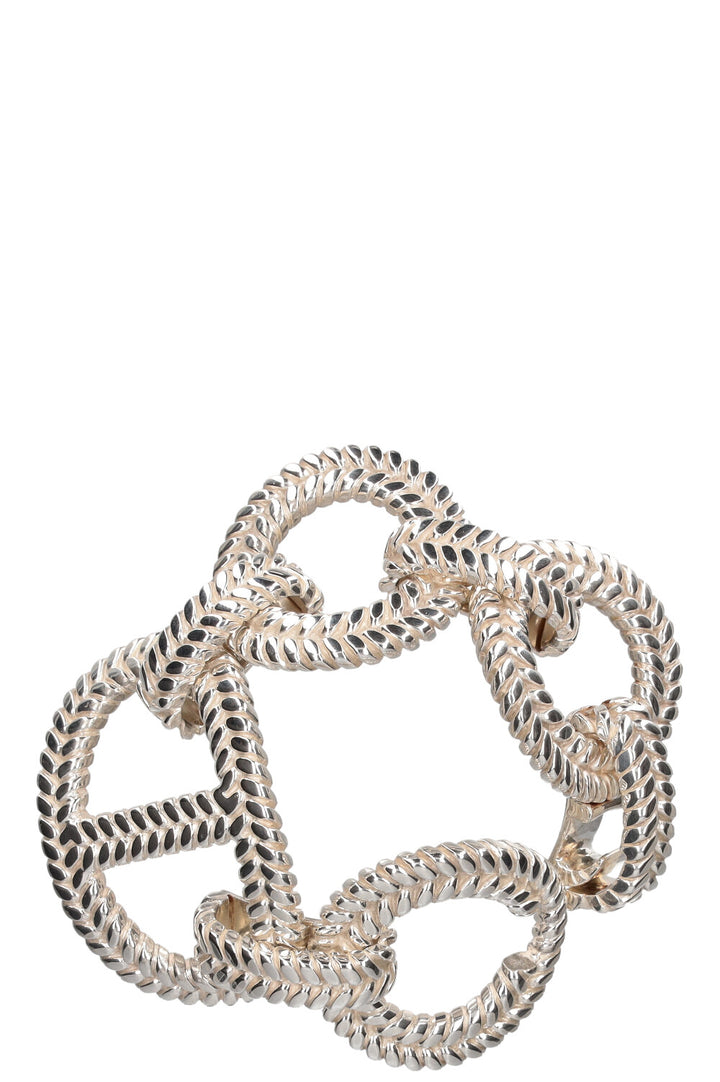 HERMÈS Odyssey Interlocking Bracelet Silver