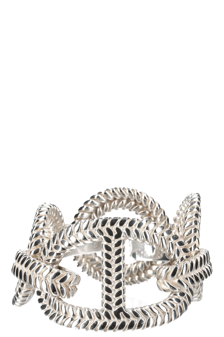 HERMÈS Odyssee Interlocking Bracelet Silver