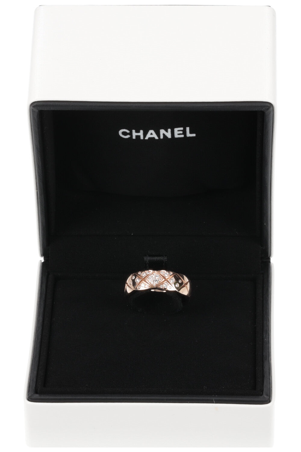 CHANEL Coco Crush Ring Diamonds Beige Gold