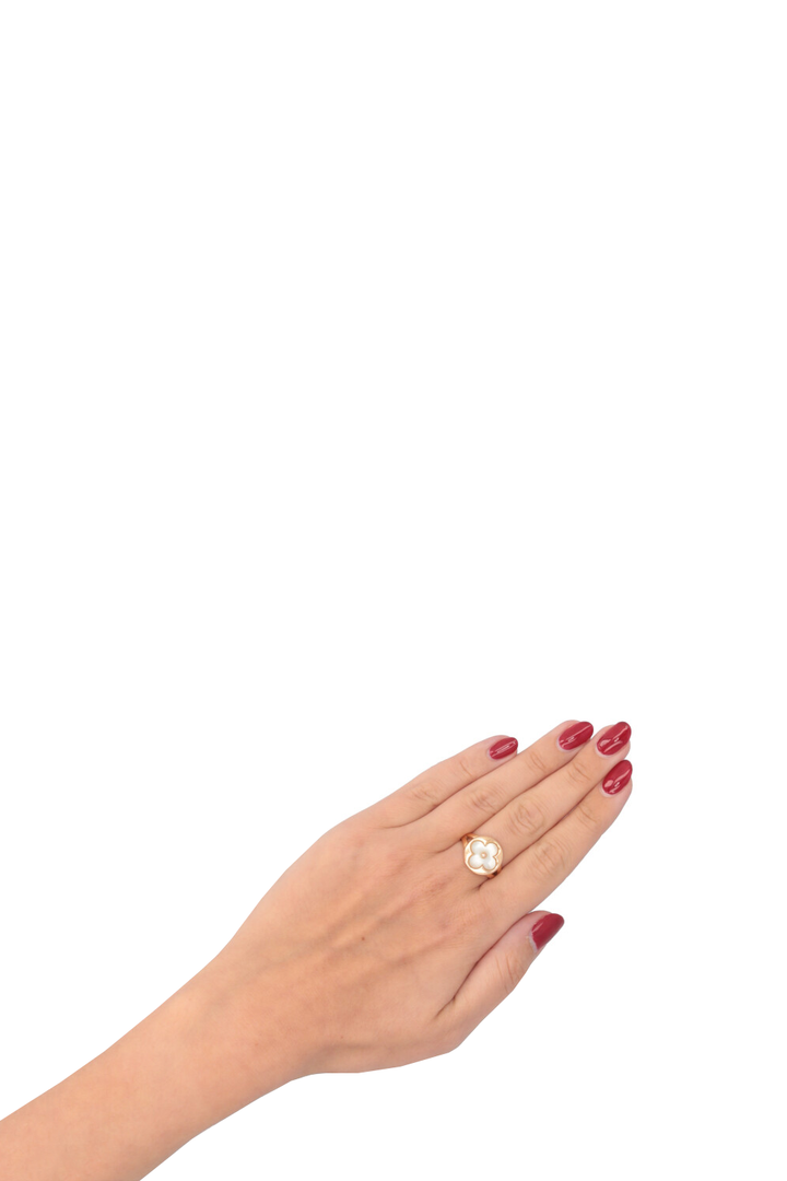 LOUIS VUITTON Color Blossom Ring Rose Gold Mother of Pearl