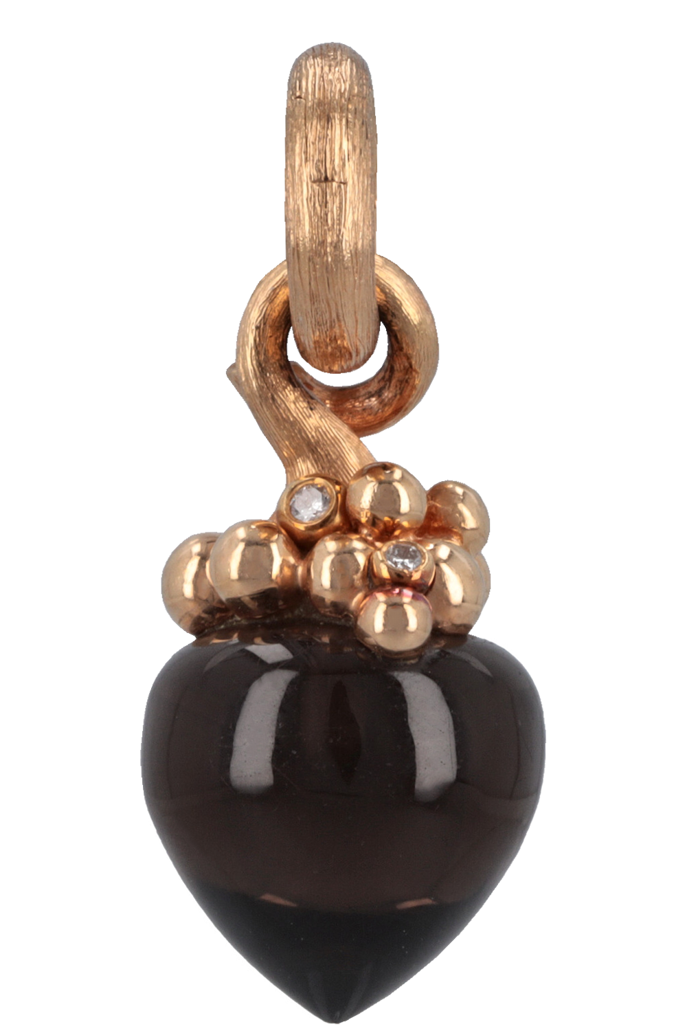 OLE LYNGGAARD Lotus Pendant 18k Rosegold Smoky Quartz