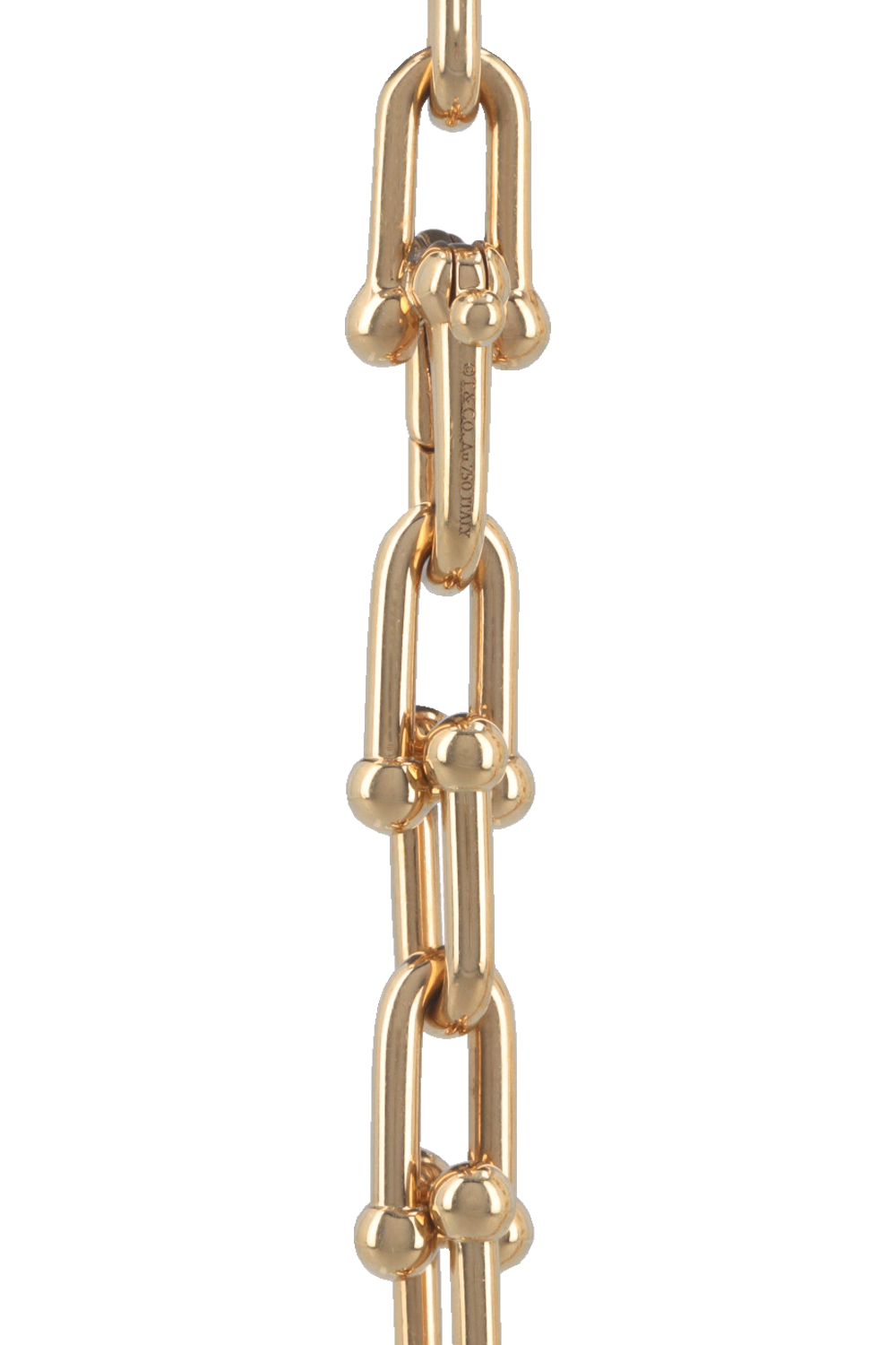 TIFFANY&CO. Hardwear Graduated Link Necklace Yellow Gold