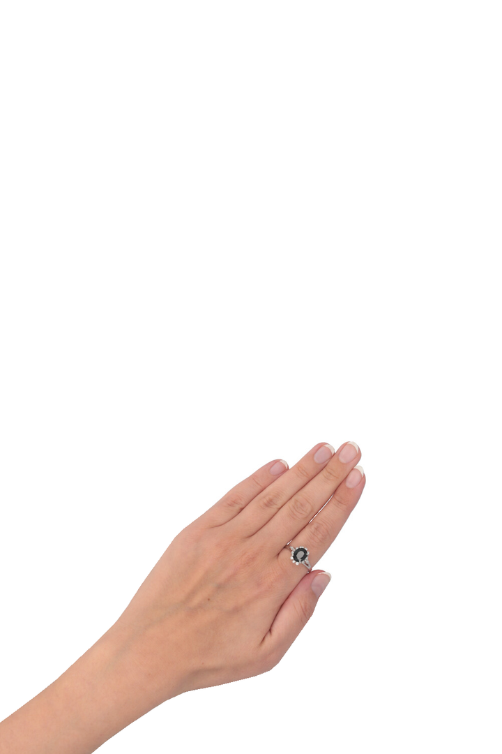 VINTAGE JEWELERY Ring Saphire Diamond Platinum