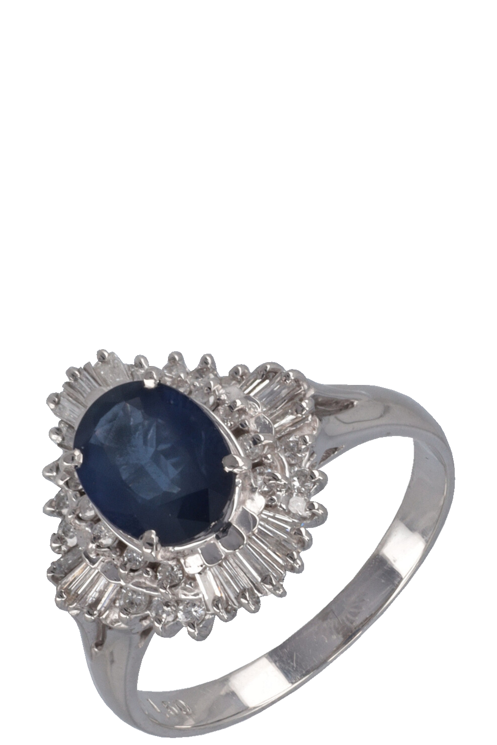 VINTAGE JEWELRY Ring Sapphire Diamond Platin