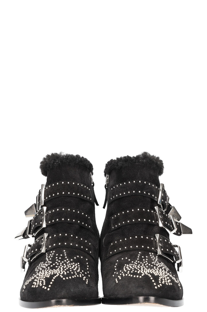 CHLOÉ Susanna Shearling Boots Black