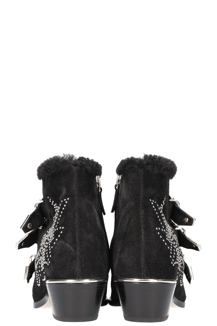 CHLOÉ Susanna Shearling Boots Black