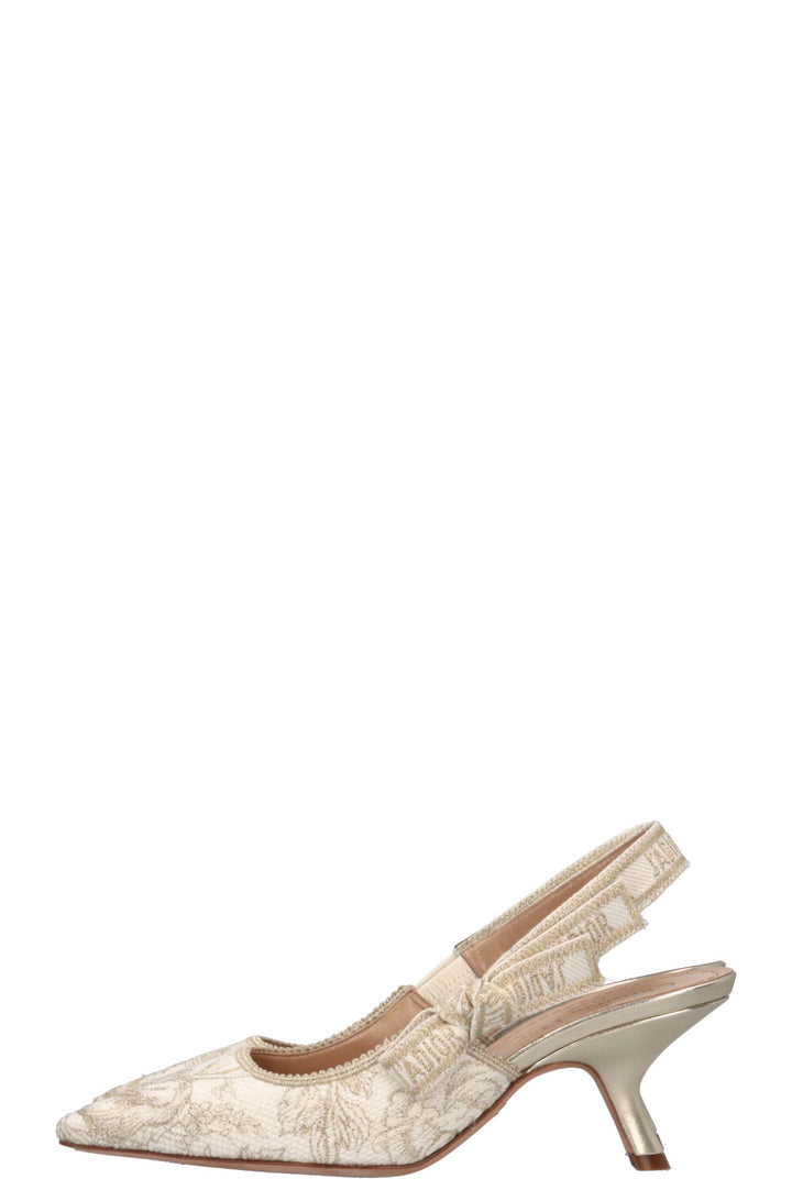 CHRISTIAN DIOR J'Adior Slingback Heels White