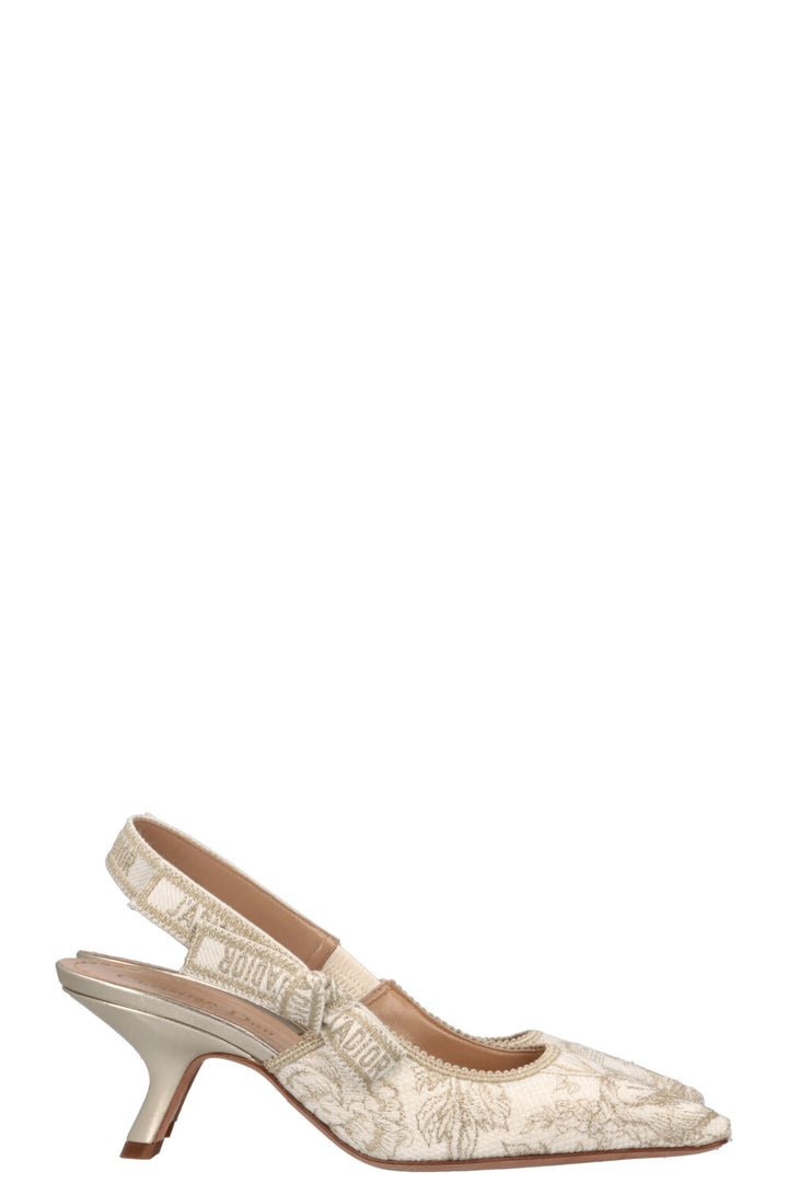 CHRISTIAN DIOR J'Adior Slingback Heels White