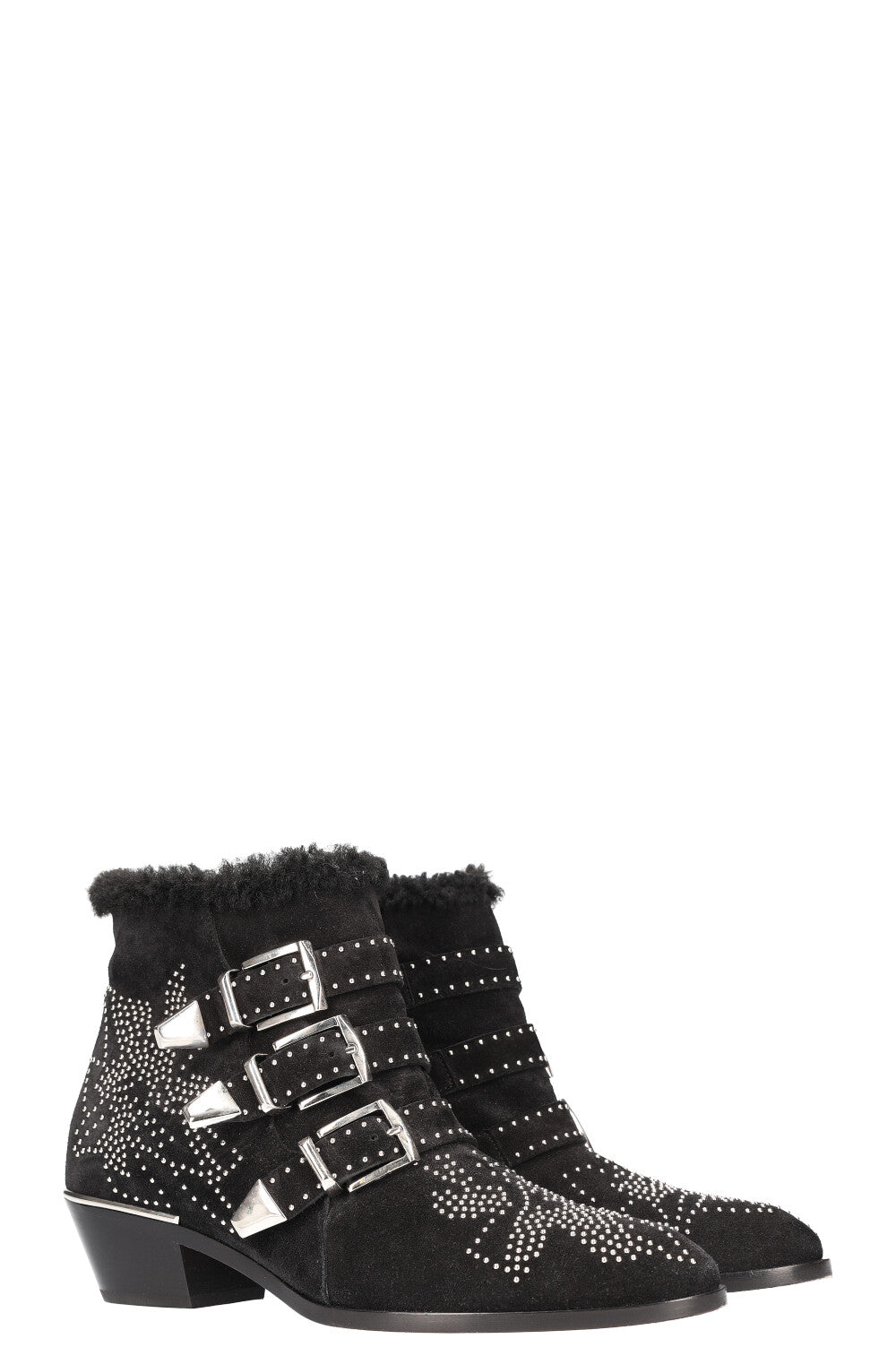 CHLOÉ Susanna Shearling Boots Black