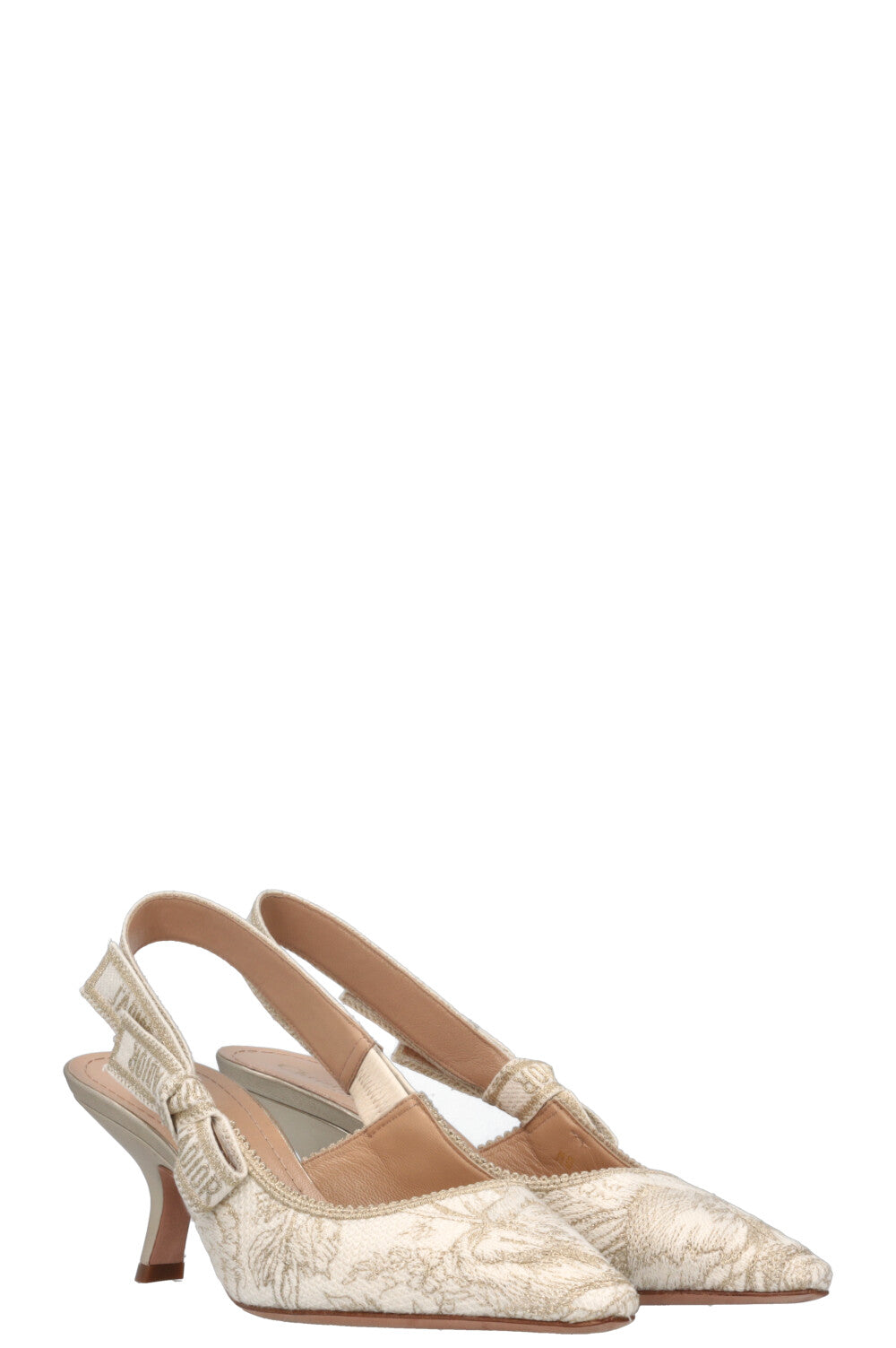 CHRISTIAN DIOR J'Adior Slingback Heels White