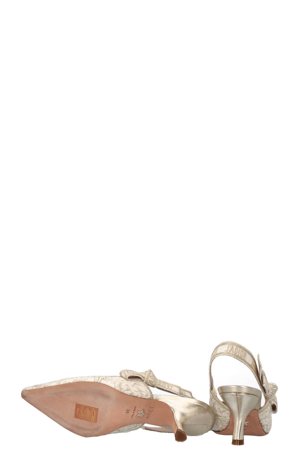 CHRISTIAN DIOR J'Adior Slingback Heels White