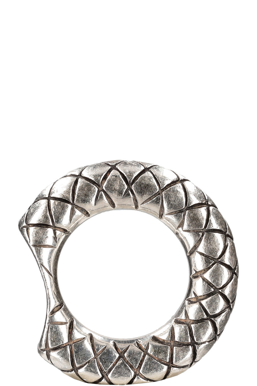 BOTTEGA VENETA Intrecciato Ring Silver