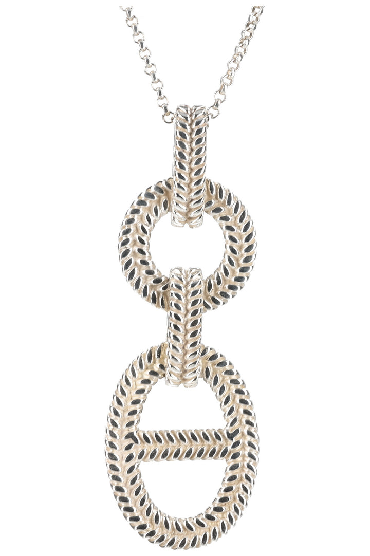 HERMÈS Odyssee Pendant Necklace Silver