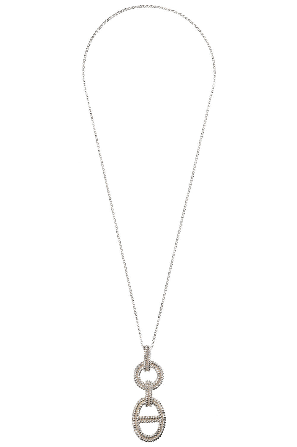 HERMÈS Odyssee Pendant Necklace Silver