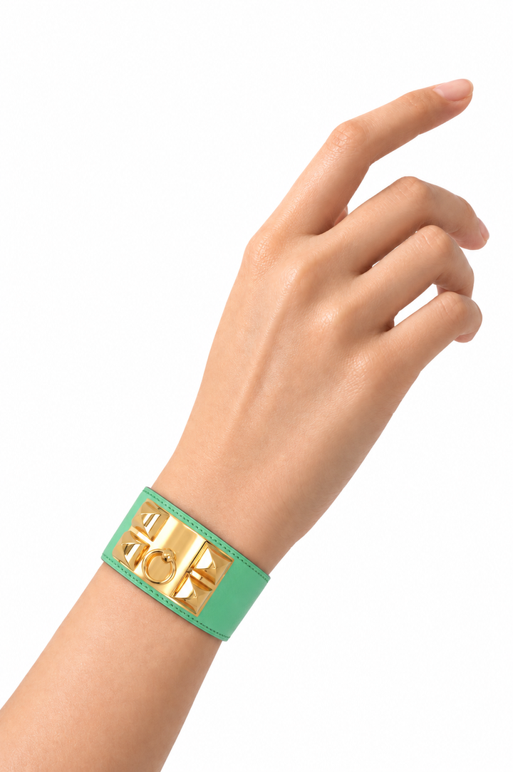 HERMÈS Collier De Chien Bracelet Chèvre Leather