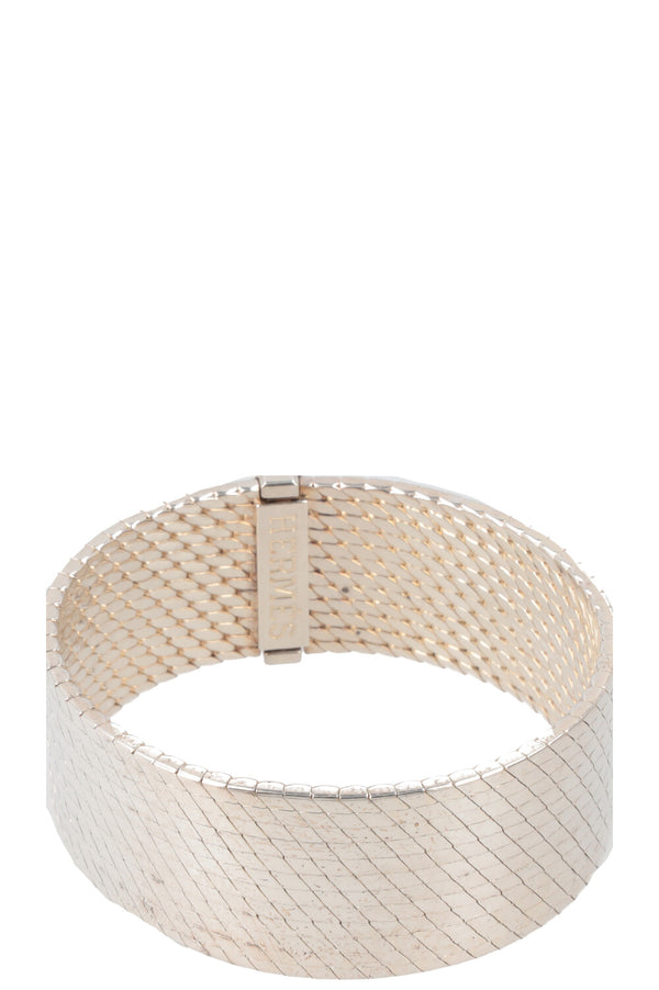 HERMES Bracelet Maille Miroir Argent