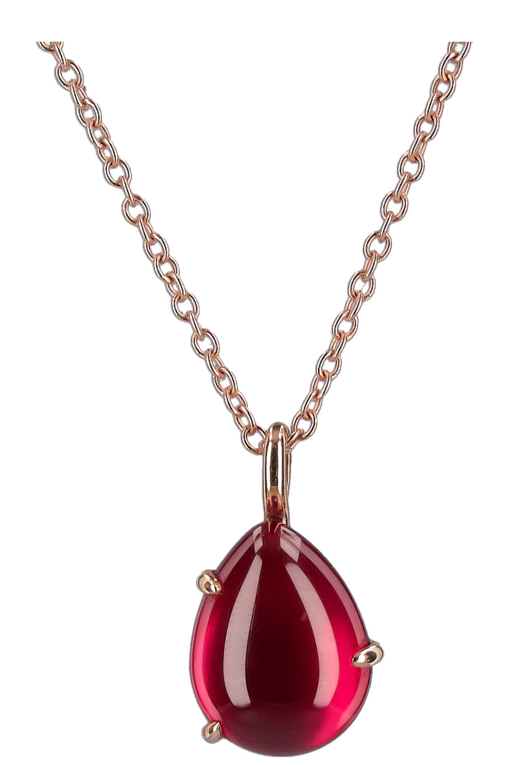 POMELLATO Rouge Passion Necklace Rose Gold & Synthetic Ruby