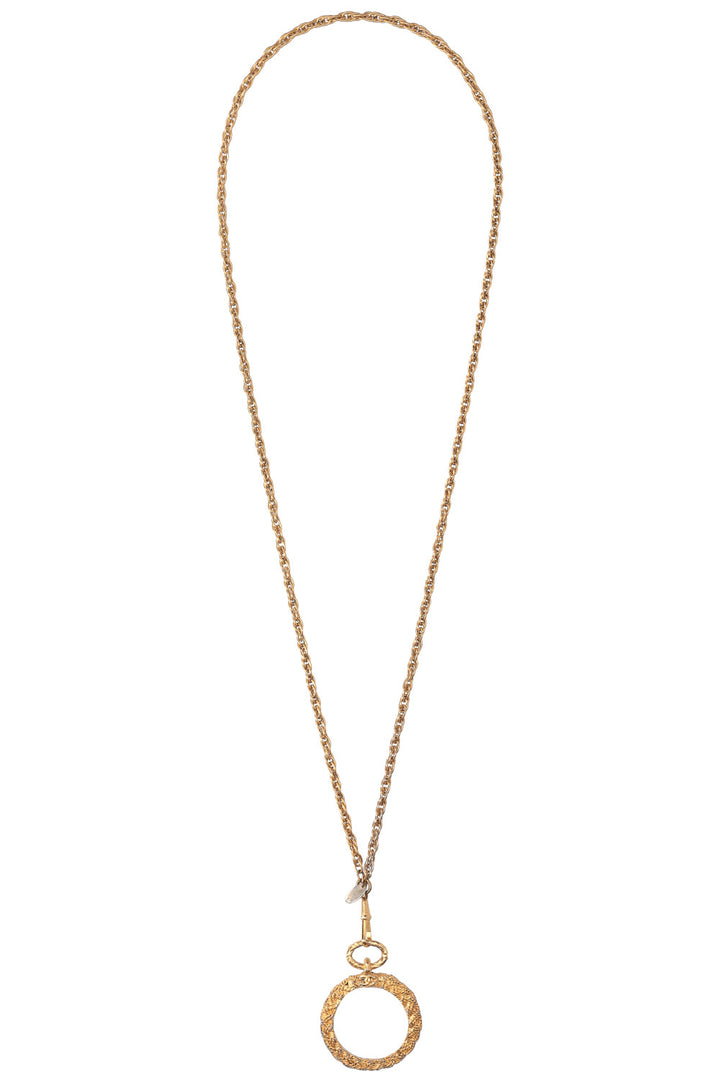 CHANEL Loupe Necklace Gold