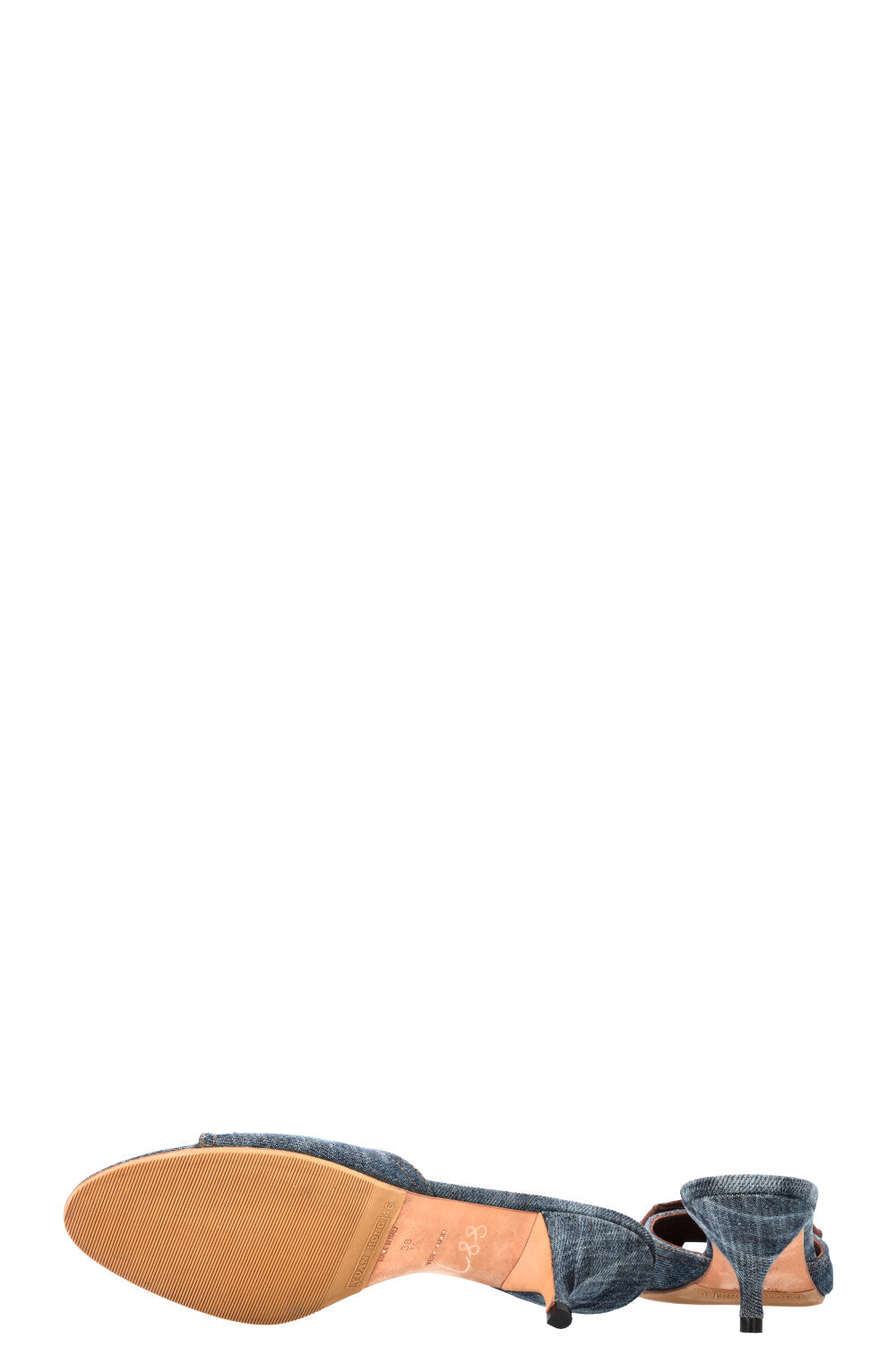 靴 Archive miumiu denim pumps heel shoes Miu Miu Rare Denim Heels with Floral Appliqué (40) – Guzzi