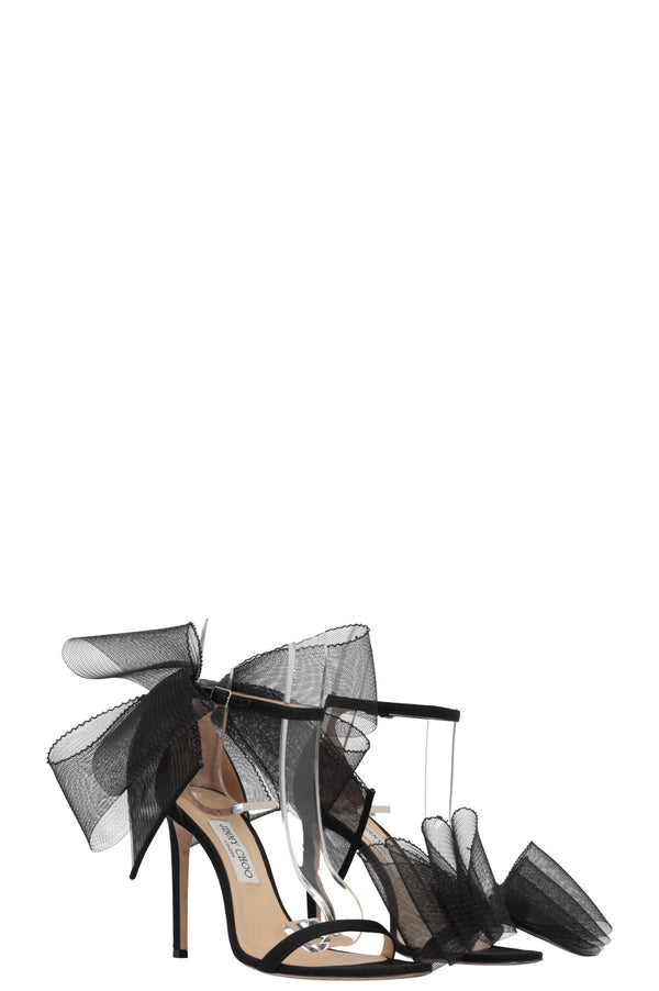 JIMMY CHOO Aveline Bow Heels Black