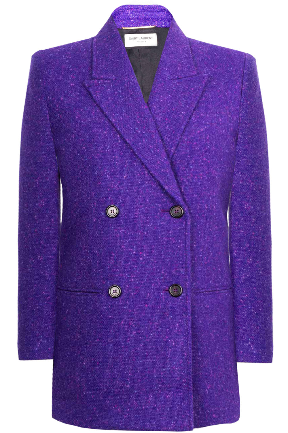 SAINT LAURENT 2020 Tweed Jacket Purple