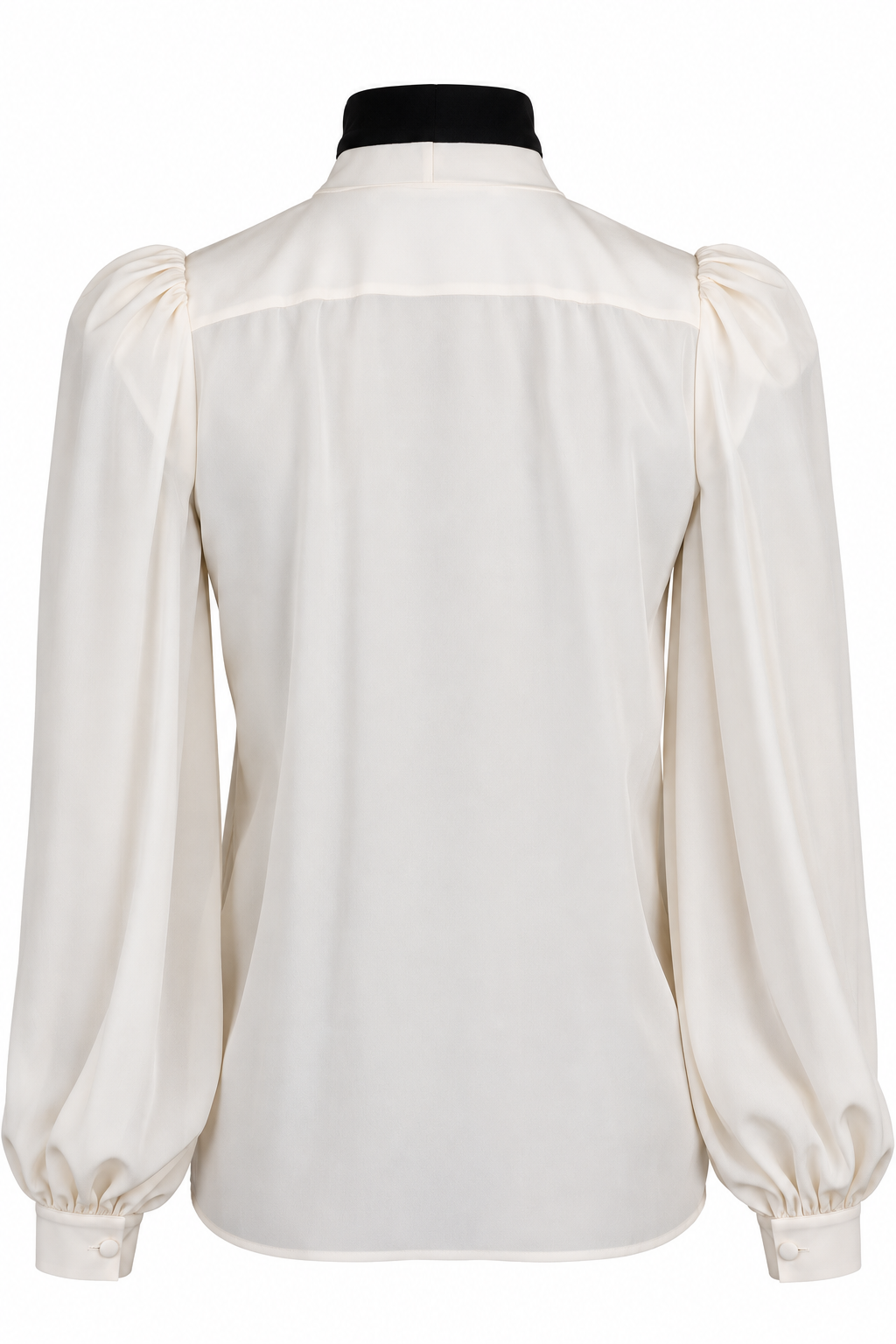 Chemise à lavallière GIVENCHY en soie blanc