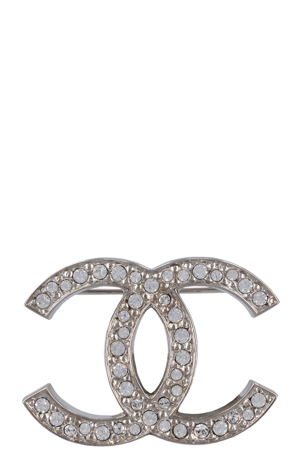 CHANEL 2012 Crystal CC Brooch