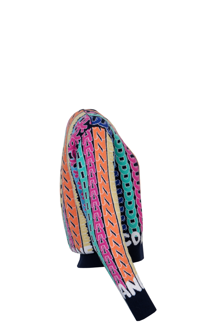 CHANEL 2021 Rainbow Logo Knit Multicolor