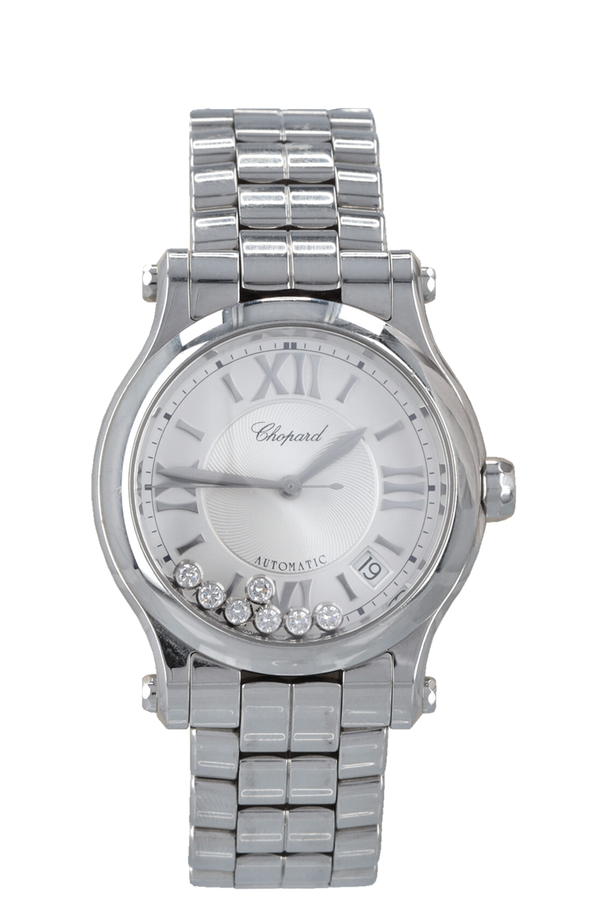 CHOPARD Happy Sport 36mm Watch Steel Diamonds