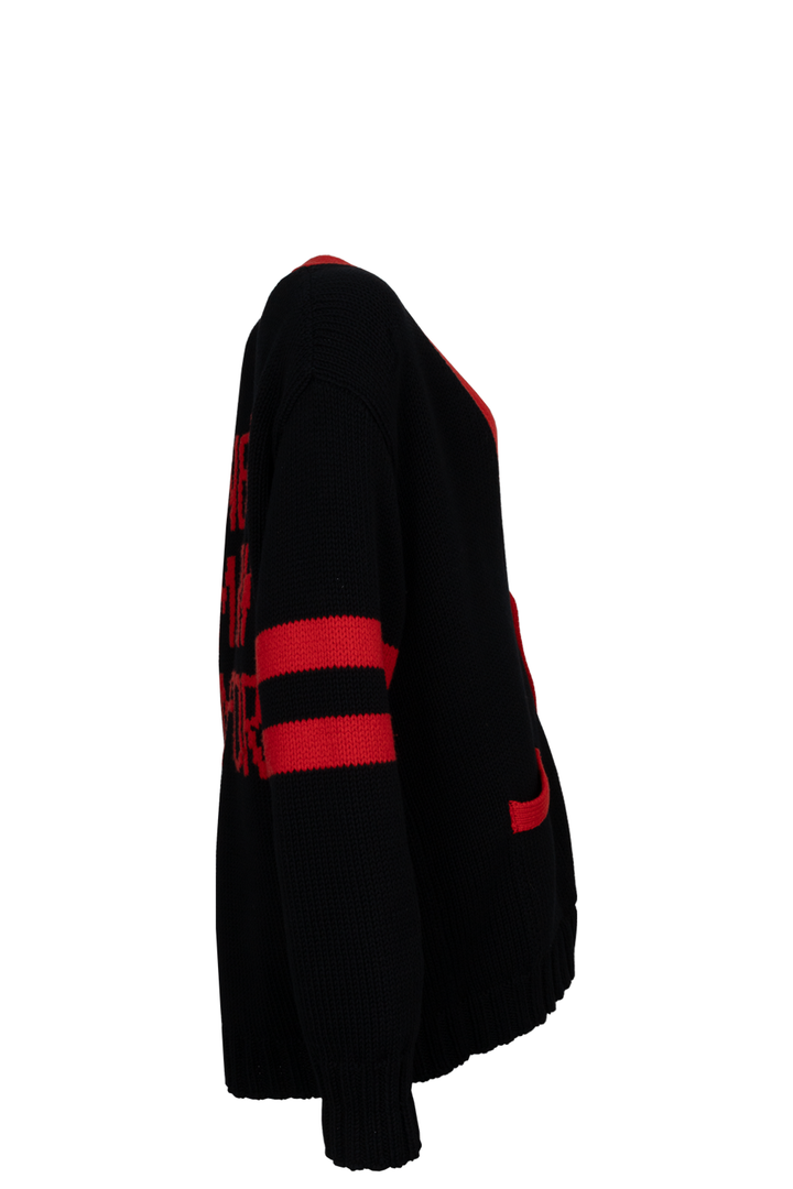 GUCCI Never Marry A Mitford Chunky Knit Cardigan Black