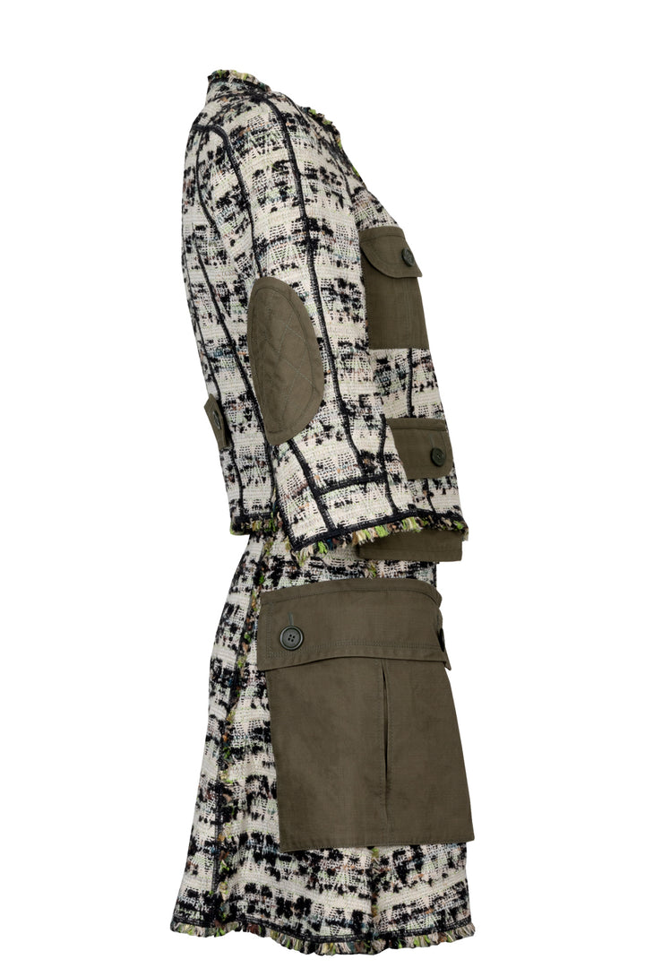 LOUIS VUITTON 2010 Tweed Two Piece Green